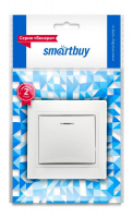SmartBuy "Венера" выключатель 1-клав. с индик. 10А белый